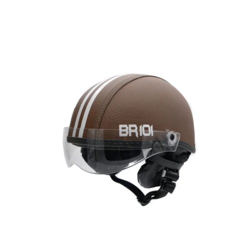 Capacete Coquinho BR 101 Marrom Vision Para Moto Elétrica Capacete Coquinho BR 101 Marrom Vision Para Moto Elétrica