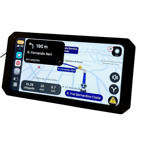 CENTRAL MULTIMÍDIA - CARPLAY G - 6 POLEGADAS  PARA MOTOCICLETA 