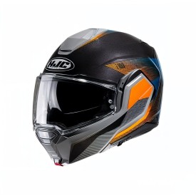 CAPACETE HJC I100 180º BESTON CINZA LARANJA E AZUL
