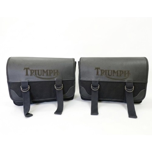 ALFORGE LONA E COURO - TRIUMPH - PRETO ALFORGE LONA E COURO - TRIUMPH - PRETO