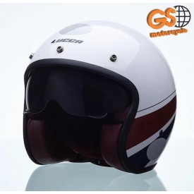  CAPACETE LUCCA SUBLIME SQUAD WHITE COM ÓCULOS SOL INTERNO