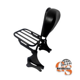 SISSY BAR DESTACÁVEL PRETO FOSCO ROAD KING E STREET GLIDE