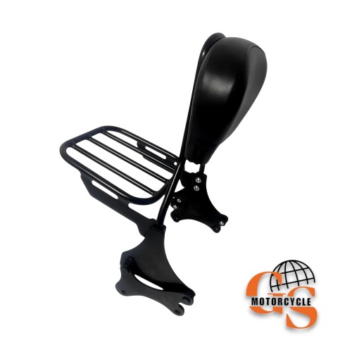 SISSY BAR DESTACÁVEL PRETO FOSCO ROAD KING E STREET GLIDE