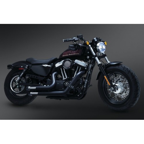 Escapamento Modelo Maverick - Preto - Sportster 2004 - 2018 - Crusher