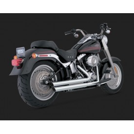Escapamento Vance & Hines double Barrel Staggered - Cromado - Softail 1986 - 2011