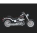 Escapamento Vance & Hines double Barrel Staggered - Cromado - Softail 1986 - 2011