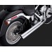 Escapamento Vance & Hines double Barrel Staggered - Cromado - Softail 1986 - 2011