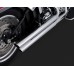 Escapamento Vance & Hines double Barrel Staggered - Cromado - Softail 1986 - 2011