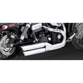 Ponteira 3´´ Vance & Hines Twin Slash - Cromada - Dyna Fat Bob 2008 - 2017