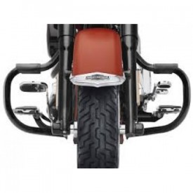 PROTETOR DE MOTOR PRETO BRILHANTE MUSTACHE - SOFTAIL